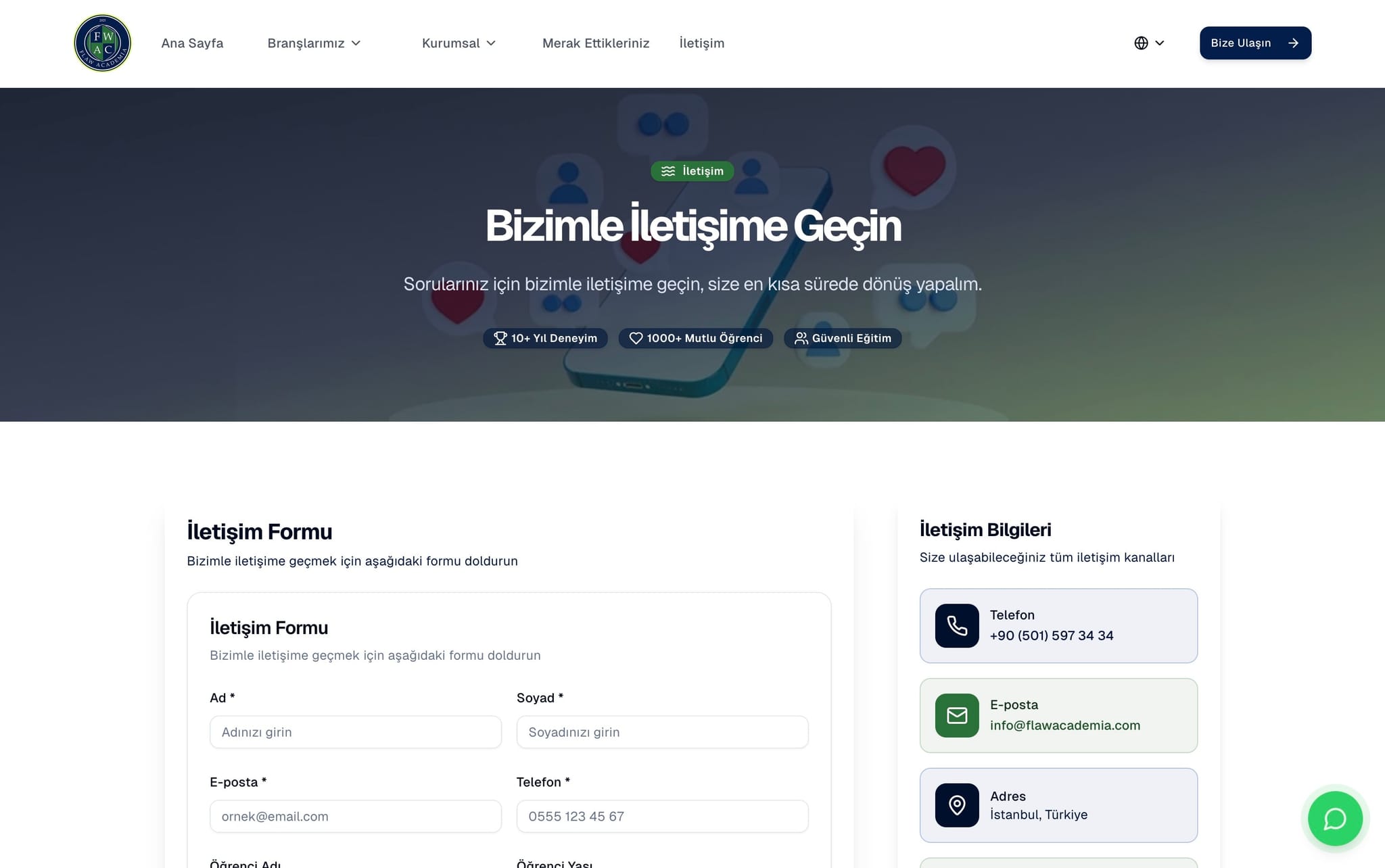 Flaw Academia projesi görsel 6 - Web Geliştirme galeri