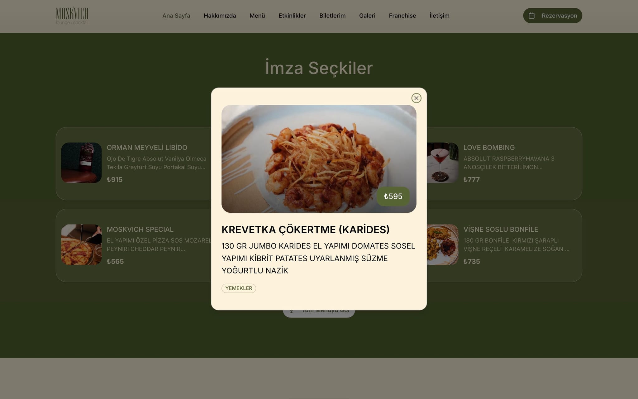 Moskvich Lounge projesi görsel 3 - Web Geliştirme detay